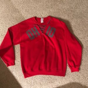 Ohio State Buckeyes Lace Up Crewneck